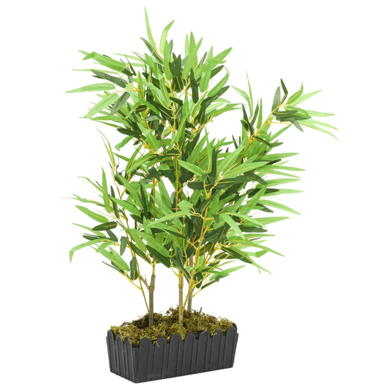 Laden Sie das Bild in Galerie -Viewer, Vidaxl kunstplant bamboe 500 bladeren 80 cm groen
