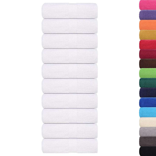 Vidaxl washandjes frogn 10 st 15x21 cm 360 g m² wit