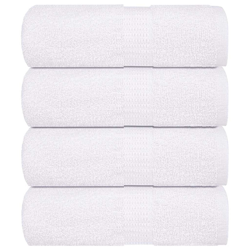 Afbeelding laden in galerijviewer, Vidaxl washandjes frogn 4 st 30x30 cm 360 g m² wit
