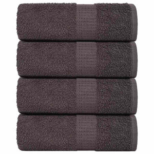 Vidaxl washandjes frogn 4 st 30x30 cm 360 g m² antraciet