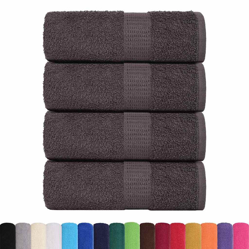Load image into Gallery viewer, Vidaxl washandjes 4 stuks frogn antraciet 30x30 cm 100% katoen
