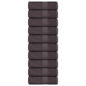 Vidaxl washandjes frogn 10 st 30x30 cm 360 g m² antraciet