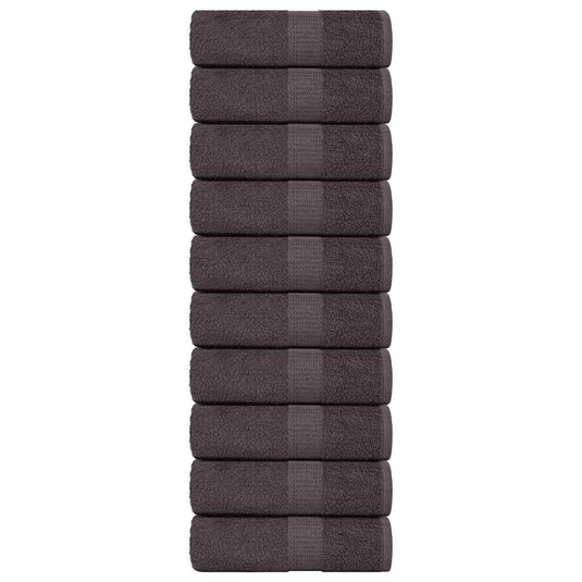 Vidaxl gastendoekjes frogn 10 st 30x50 cm 360 g m² antraciet