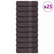 Vidaxl douchehanddoeken 25 st 70x140 cm 360 g m² 100% katoen antraciet