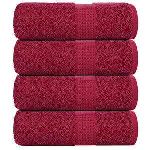 Vidaxl gastendoekjes frogn 4 st 30x50 cm 360 g m² bordeaux
