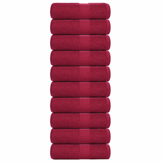 Vidaxl gastendoekjes frogn 10 st 30x50 cm 360 g m² bordeaux
