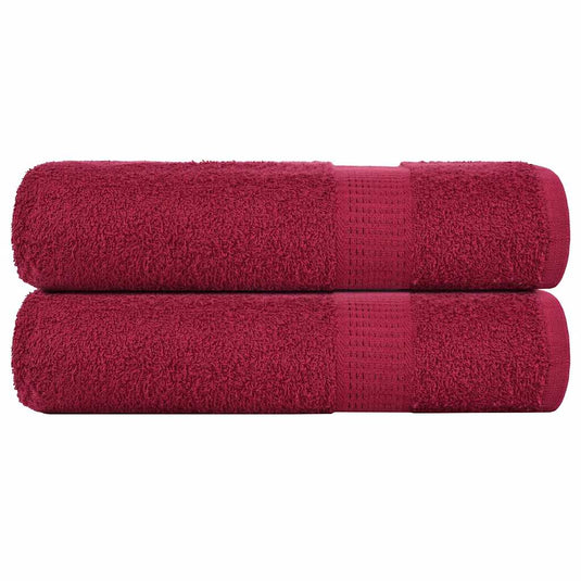 Vidaxl handdoeken frogn 2 st 50x100 cm 360 g m² bordeaux