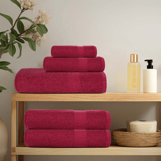Vidaxl handdoeken frogn 2 st 50x100 cm 360 g m² bordeaux