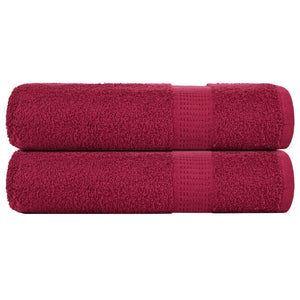 Vidaxl douchehanddoeken frogn 2 st 70x140 cm 360 g m² bordeaux