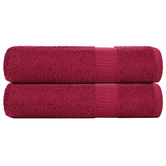 Vidaxl douchehanddoeken frogn 2 st 70x140 cm 360 g m² bordeaux