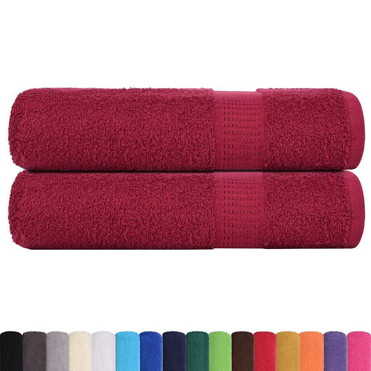 Vidaxl douchehanddoeken frogn 2 st 70x140 cm 360 g m² bordeaux