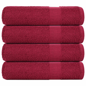 Vidaxl douchehanddoeken frogn 4 st 70x140 cm 360 g m² bordeaux