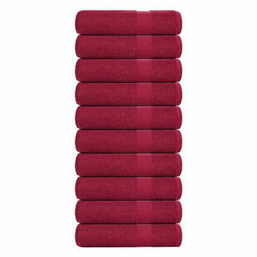 Vidaxl douchehanddoeken frogn 10 st 70x140 cm 360 g m² bordeaux