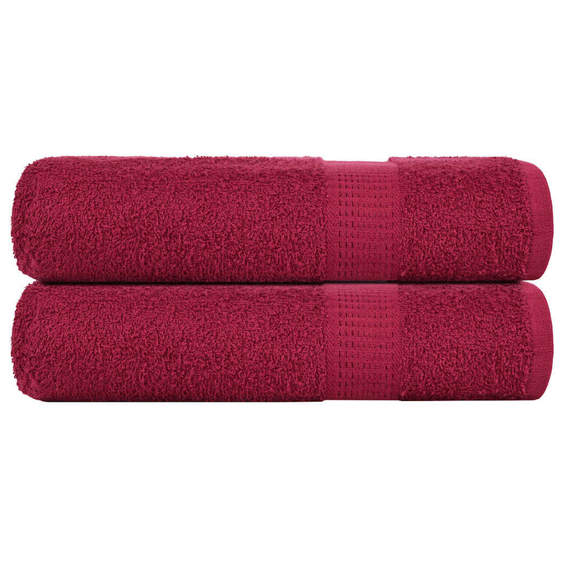 Load image into Gallery viewer, Vidaxl badhanddoeken frogn 2 st 100x150 cm 360 g m² bordeaux
