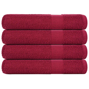 Vidaxl handdoeken frogn 4 st 100x200 cm 360 g m² bordeaux