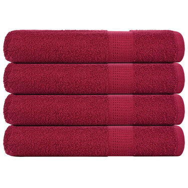Vidaxl handdoeken frogn 4 st 100x200 cm 360 g m² bordeaux
