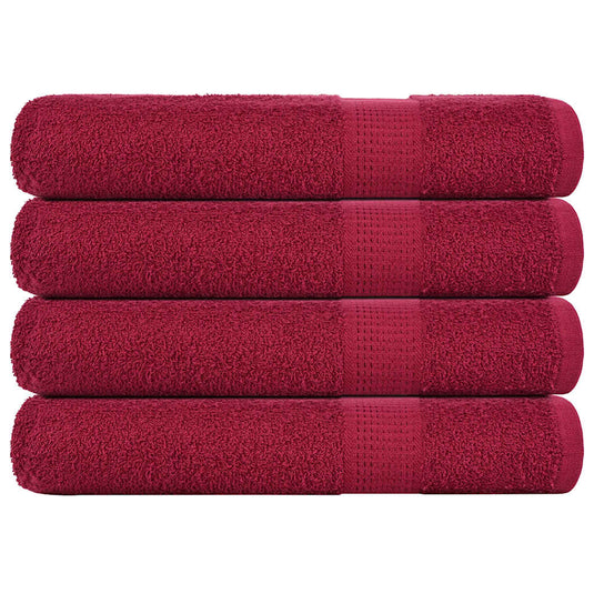 Vidaxl handdoeken frogn 4 st 100x200 cm 360 g m² bordeaux