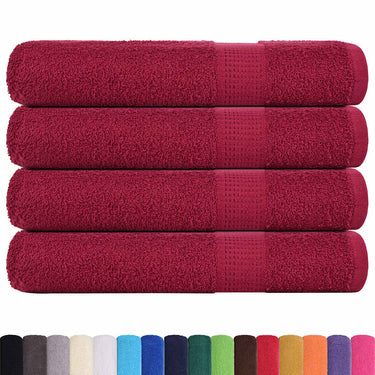 Vidaxl handdoeken frogn 4 st 100x200 cm 360 g m² bordeaux