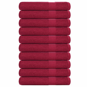 Vidaxl handdoeken frogn 10 st 100x200 cm 360 g m² bordeaux
