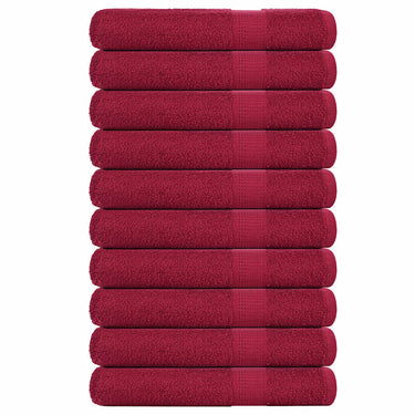 Vidaxl handdoeken frogn 10 st 100x200 cm 360 g m² bordeaux
