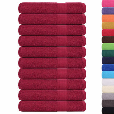 Vidaxl handdoeken frogn 10 st 100x200 cm 360 g m² bordeaux