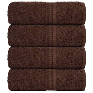 Vidaxl washandjes frogn 4 st 30x30 cm 360 g m² bruin