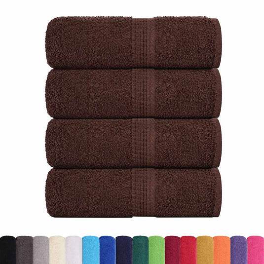 Vidaxl washandjes frogn 4 st 30x30 cm 360 g m² bruin