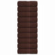 Vidaxl washandjes frogn 10 st 30x30 cm 360 g m² bruin