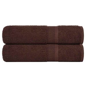 Vidaxl douchehanddoeken frogn 2 st 70x140 cm 360 g m² bruin