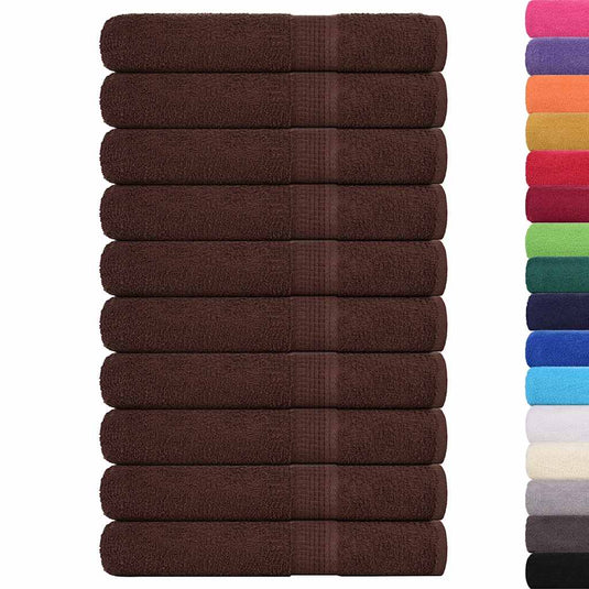 Vidaxl saunahanddoeken frogn 10 st 80x200 cm 360 g m² bruin