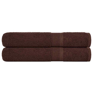 Vidaxl handdoeken frogn 2 st 100x200 cm 360 g m² bruin