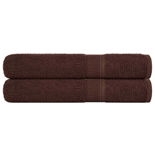 Vidaxl handdoeken frogn 2 st 100x200 cm 360 g m² bruin