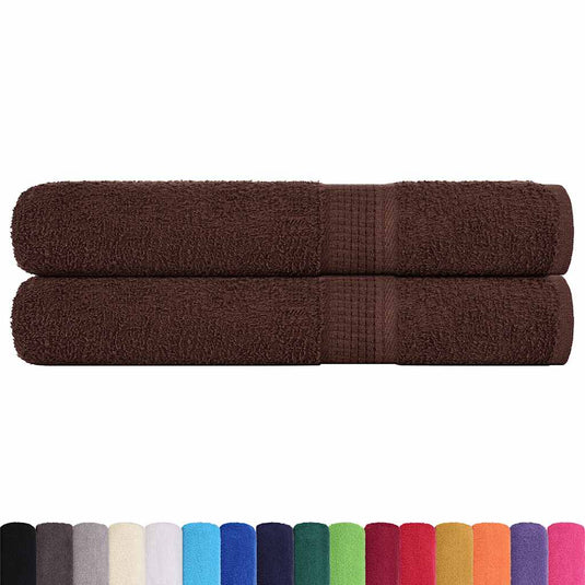 Vidaxl handdoeken frogn 2 st 100x200 cm 360 g m² bruin
