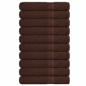 Vidaxl handdoeken frogn 10 st 100x200 cm 360 g m² bruin