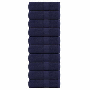 Vidaxl washandjes frogn 10 st 30x30 cm 360 g m² marineblauw