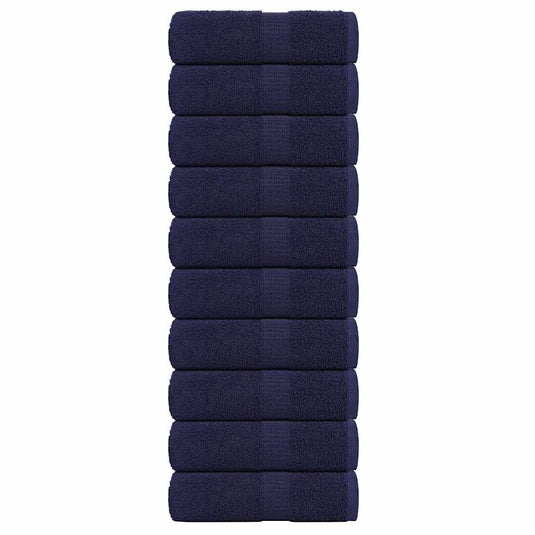 Vidaxl washandjes frogn 10 st 30x30 cm 360 g m² marineblauw