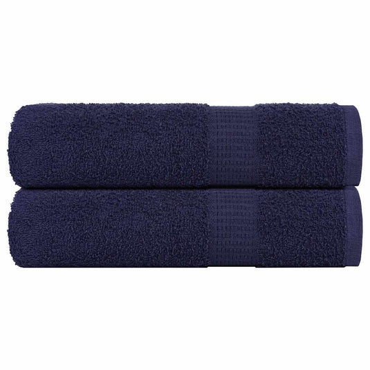 Vidaxl douchehanddoeken frogn 2 st 70x140 cm 360 g m² marineblauw