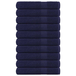 Vidaxl handdoeken frogn 10 st 100x200 cm 360 g m² marineblauw