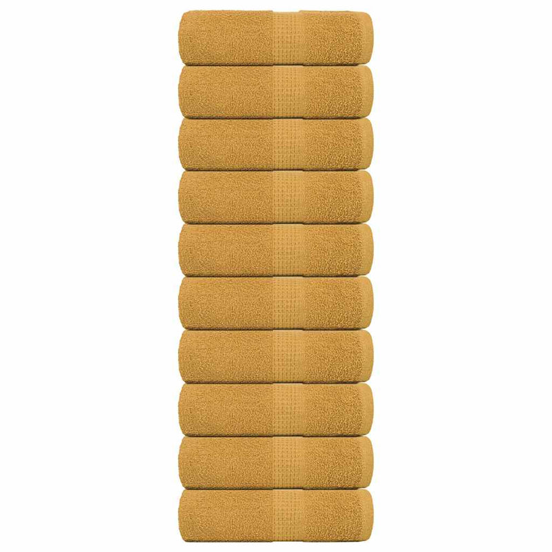 Load image into Gallery viewer, Vidaxl washandjes frogn 10 st 30x30 cm 360 g m² goud
