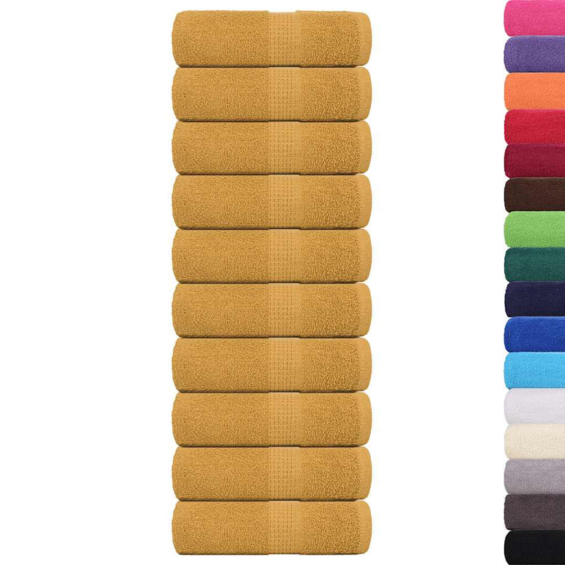 Load image into Gallery viewer, Vidaxl washandjes frogn 10 st 30x30 cm 360 g m² goud
