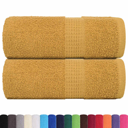 Vidaxl gastendoekjes frogn 2 st 30x50 cm 360 g m² goud