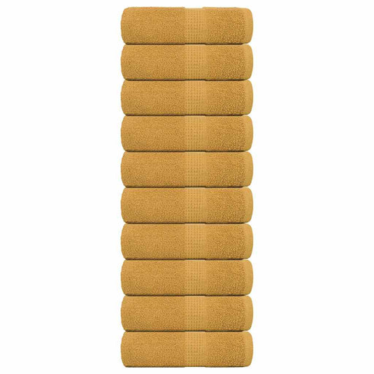 Vidaxl gastendoekjes frogn 10 st 30x50 cm 360 g m² goud