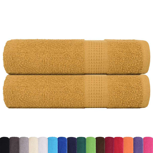 Vidaxl handdoeken frogn 2 st 50x100 cm 360 g m² goud