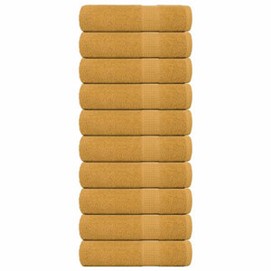 Vidaxl handdoeken frogn 10 st 50x100 cm 360 g m² goud