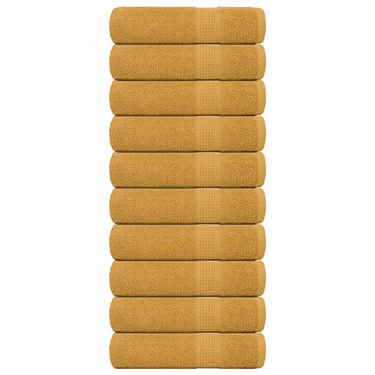 Vidaxl handdoeken frogn 10 st 50x100 cm 360 g m² goud