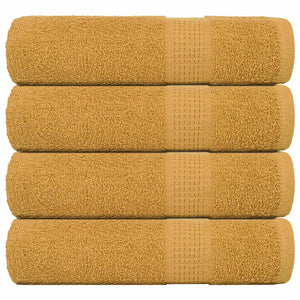 Vidaxl douchehanddoeken frogn 4 st 70x140 cm 360 g m² goud