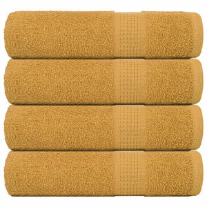 Vidaxl badhanddoeken frogn 4 st 100x150 cm 360 g m² goud