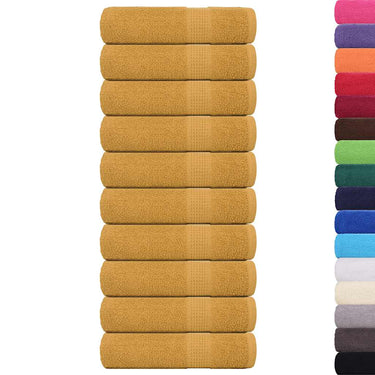 Vidaxl badhanddoeken frogn 10 st 100x150 cm 360 g m² goud