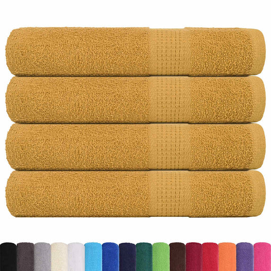 Vidaxl saunahanddoeken frogn 4 st 80x200 cm 360 g m² goud