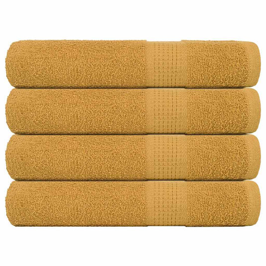 Vidaxl handdoeken frogn 4 st 100x200 cm 360 g m² goud